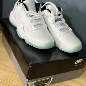Jordan Kids White and Light Blue Sneakers